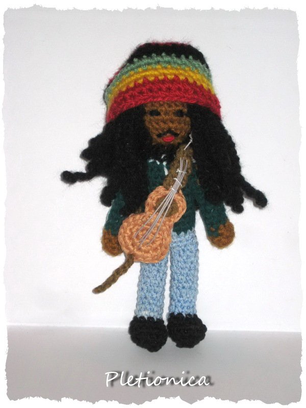 Pattern Amigurumi doll guitar player