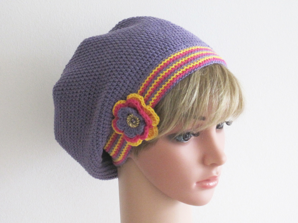 Hakelanleitung Beanie Mutze Mit Blume Hakeln Grossen S M L