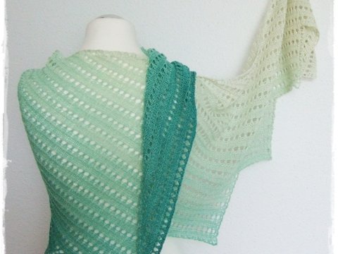 Pronto* Strickanleitung asymmetrisches Tuch für Anfänger