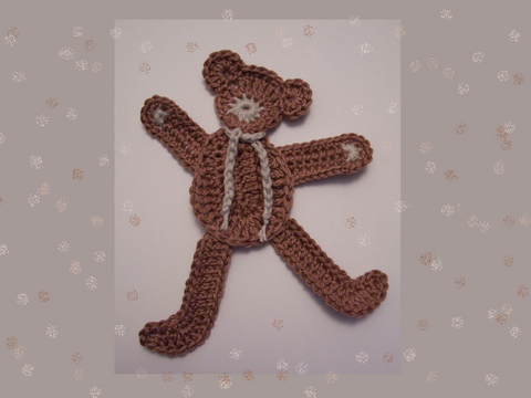 Anleitung Häkelapplikation Bär