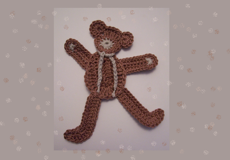 Anleitung Häkelapplikation Bär