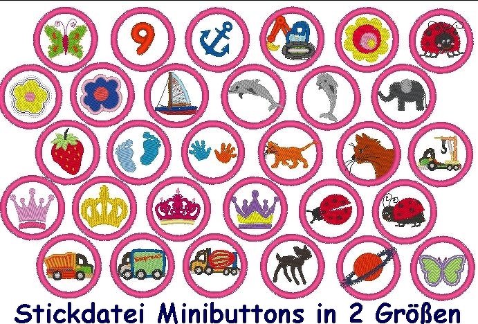 Stickdatei Minibuttons