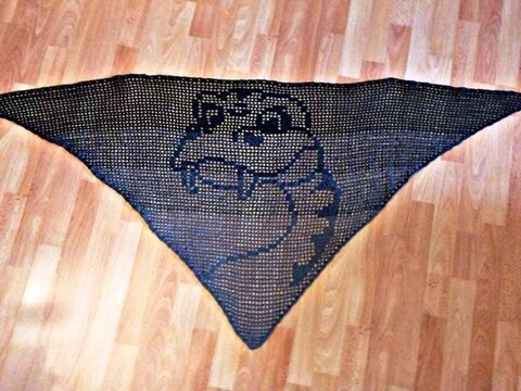 Motivtuch: Schlange (Häkelanleitung)