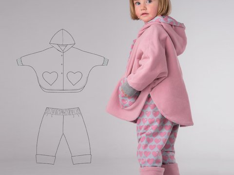 Mädchen Poncho MARA & Hose FIOCCO – 74/80–134/140
