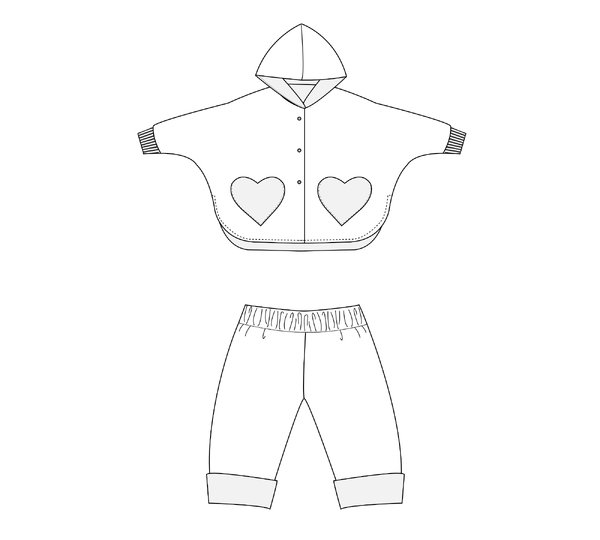 Mädchen Poncho MARA & Hose FIOCCO – 74/80–134/140