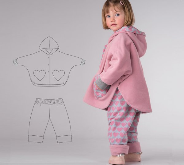 Sewing pattern combo set MARA + FIOCCO – tutorial/file – 2y/3y to 8y/9y
