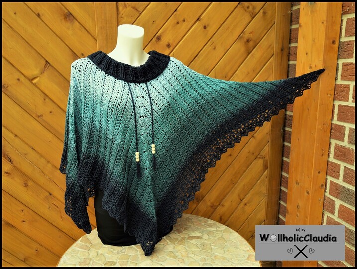 Crochet pattern Poncho 'Midnight Dream'