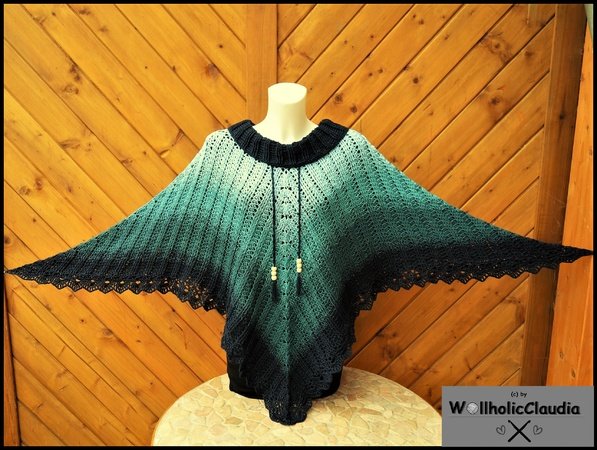 Crochet pattern Poncho 'Midnight Dream'