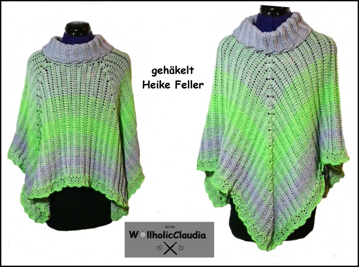 Crochet pattern Poncho 'Midnight Dream'