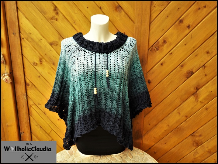 Crochet pattern Poncho 'Midnight Dream'