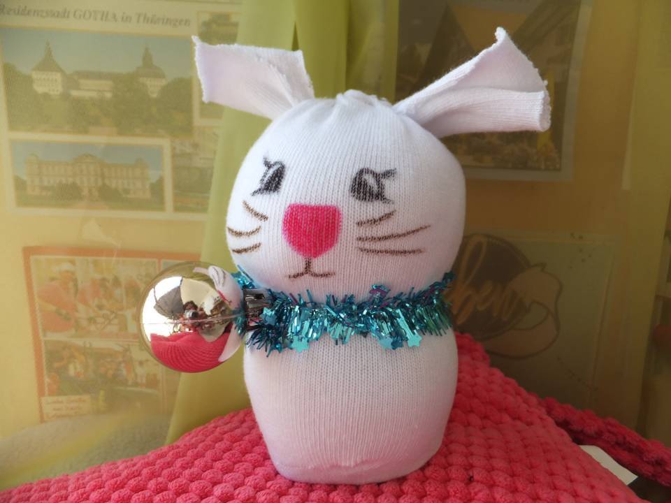 Hase weihnachtlich aus der Socke