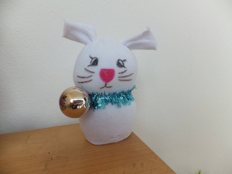 Hase weihnachtlich aus der Socke