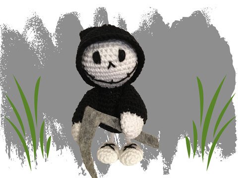 Halloween Sensenmann Häkelanleitung Amigurumi