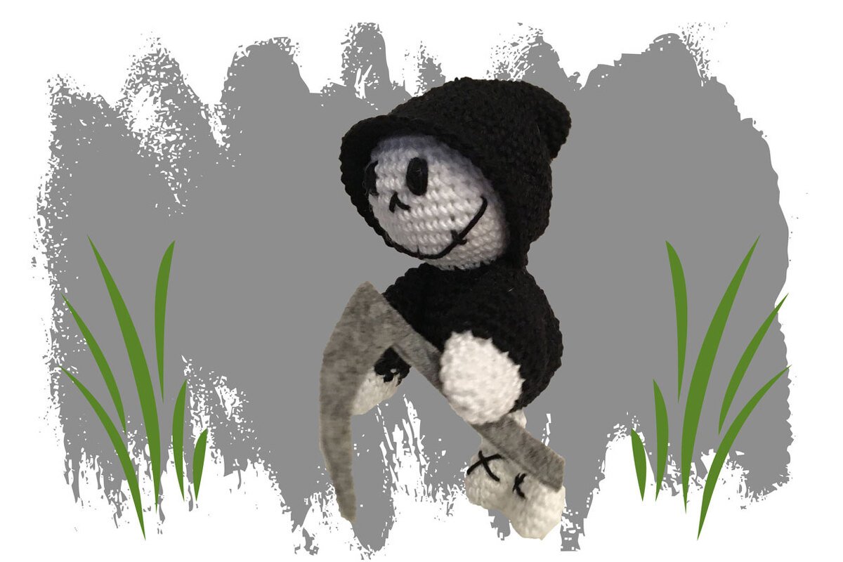 Halloween Sensenmann Häkelanleitung Amigurumi - Bild 2