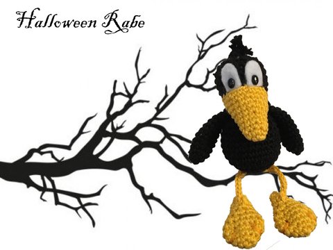 Halloween Rabe Häkelanleitung Amigurumi