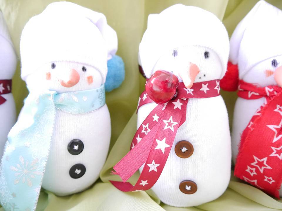 Schneemann aus ner Socke - Basteln - Idee 2