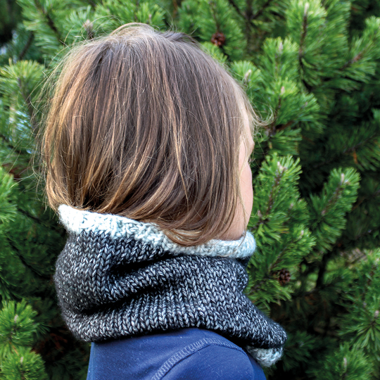 Loop/Schlauchschal für Kinder Wolf - Strickanleitung, einfach und schnell, Größe Kind 4-6 Jahre