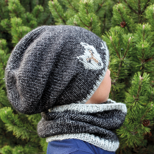 Loop/Schlauchschal für Kinder Wolf - Strickanleitung, einfach und schnell, Größe Kind 4-6 Jahre