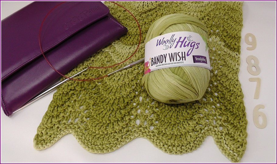 Schal Wellenspiel mit BANDY WISH von Woolly Hugs stricken