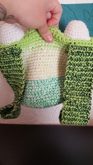 Frosch Rucksack für Kinder Häkelanleitung