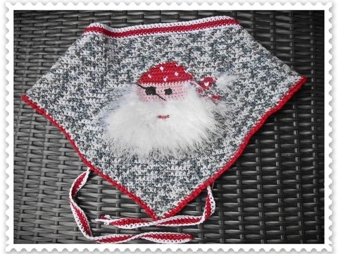Häkelanleitung Kinderhalstuch Weihnachts-Pirat