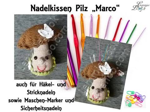 Häkelanleitung Nadelkissen Pilz Marco