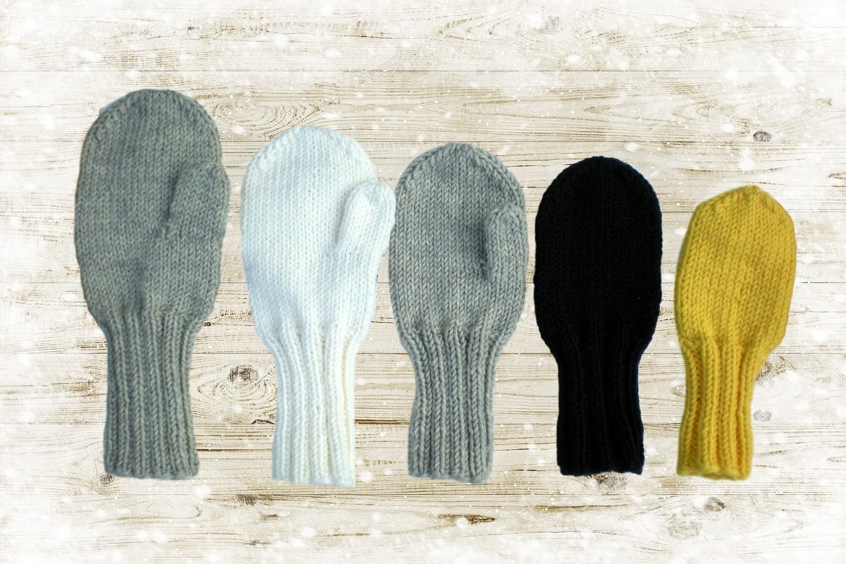 Knitting Tutorial Gloves in 5 Sizes