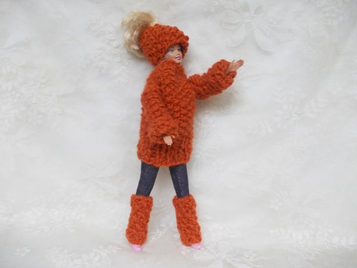 Strickgarnituren für Puppen, Grobstrick, auch für Anfänger