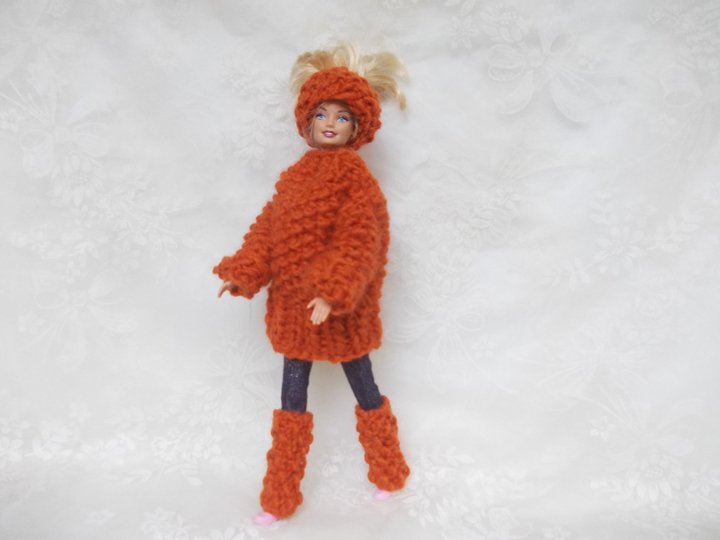 Strickgarnituren für Puppen, Grobstrick, auch für Anfänger