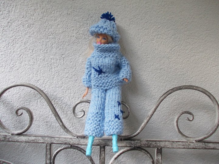 Strickgarnituren für Puppen, Grobstrick, auch für Anfänger