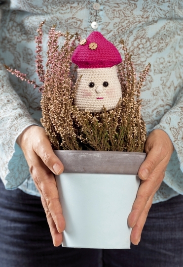 Gehäkelte Dosen in Pilzform