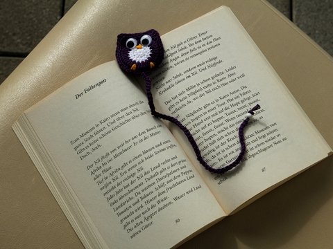 Häkelanleitung für Lesezeichen Eule