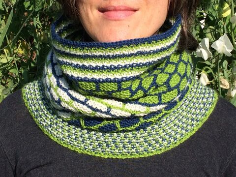 Strickanleitung für Loop im Mustermix bunt