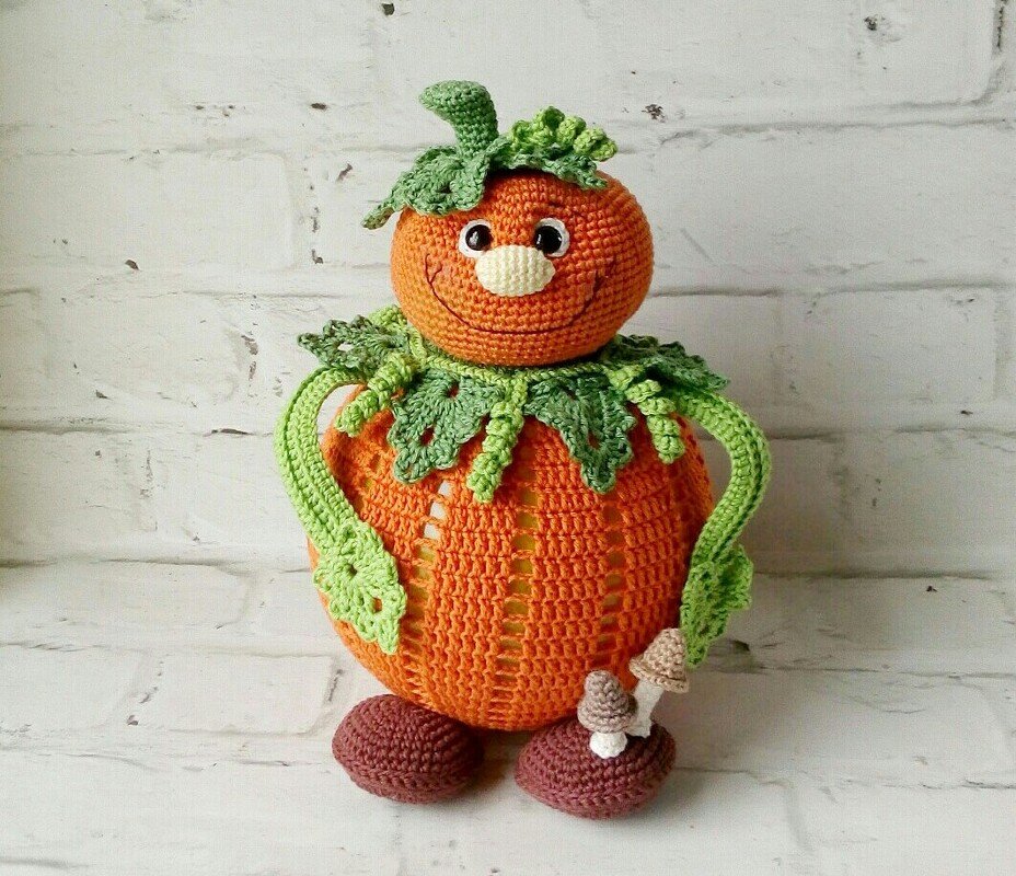 Häkelanleitung Lampe Konrad Kürbis