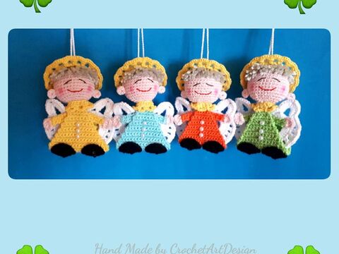 Anleitung Amigurumi „Fröhliche Glücks Engel„  10 cm groß