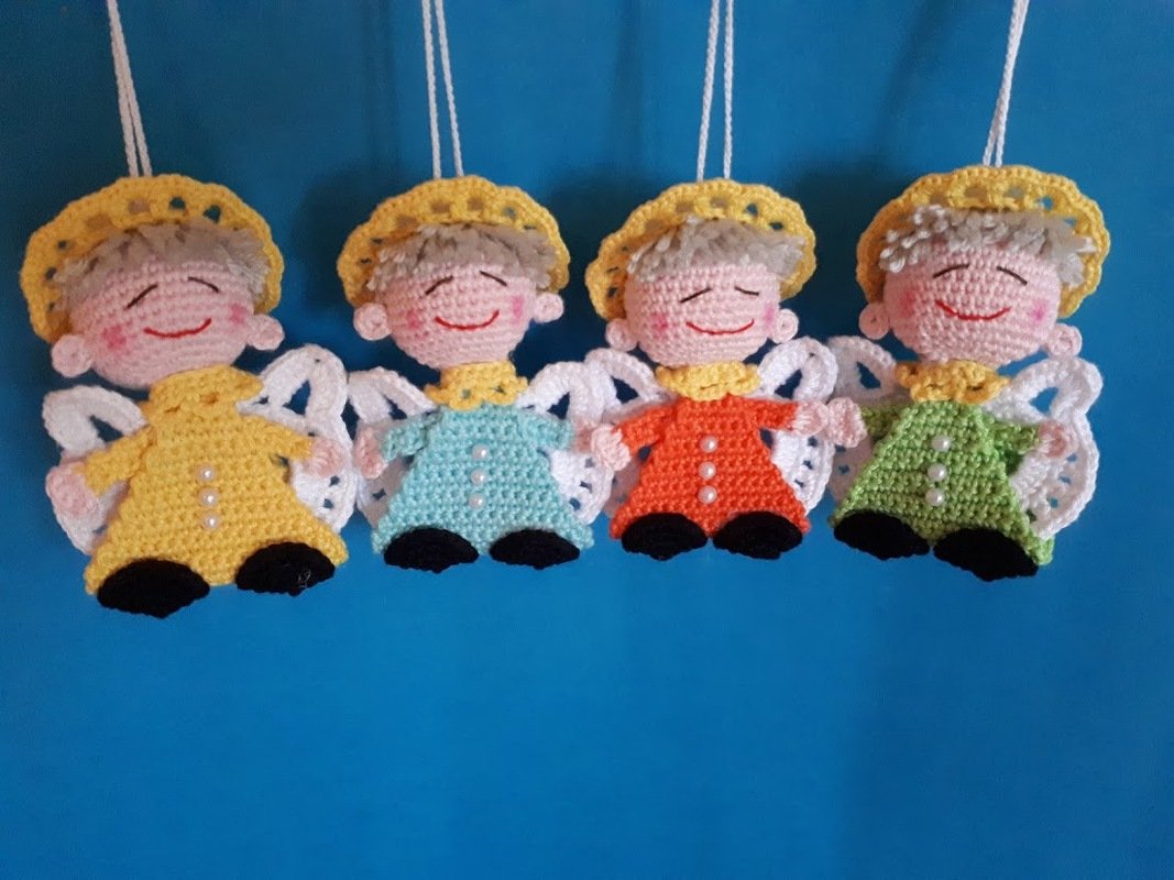 Anleitung Amigurumi „Fröhliche Glücks Engel„  10 cm groß - Crochet