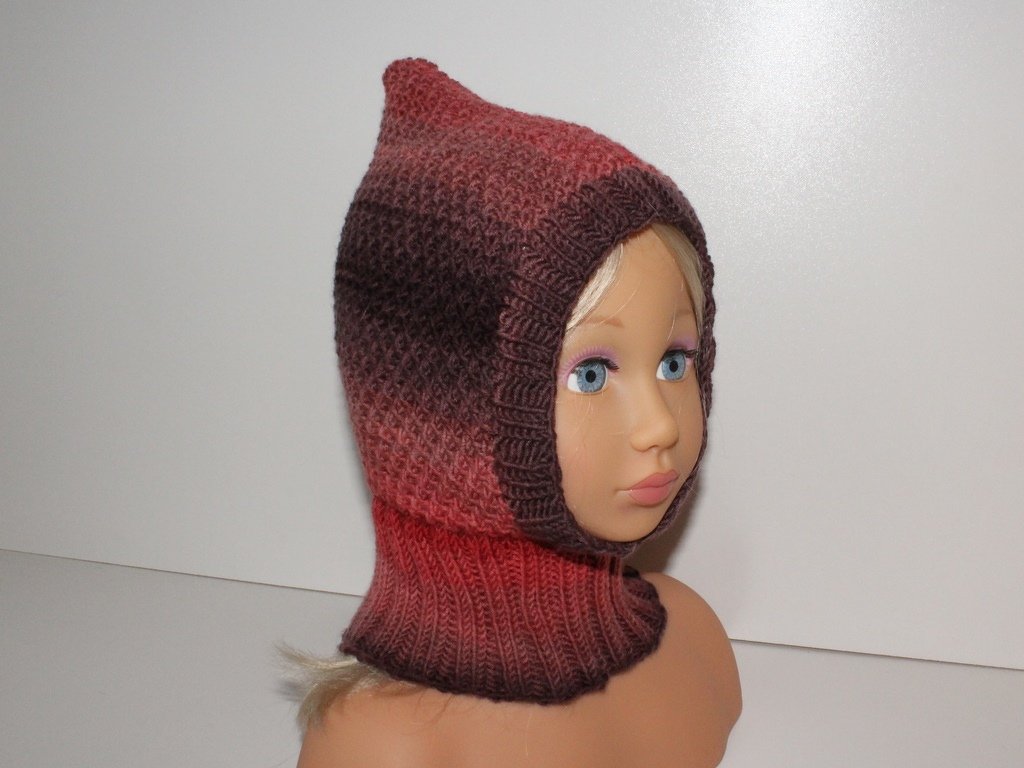 Strickanleitung Schalmütze / Schlupfmütze 2 Größen, ca. 1-4 Jahre, unisex