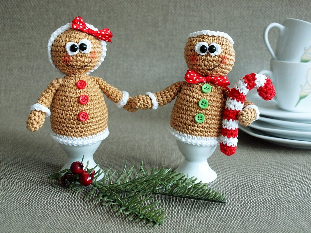 Häkelanleitung Eierwärmer Lebkuchenmännchen - PDF Datei