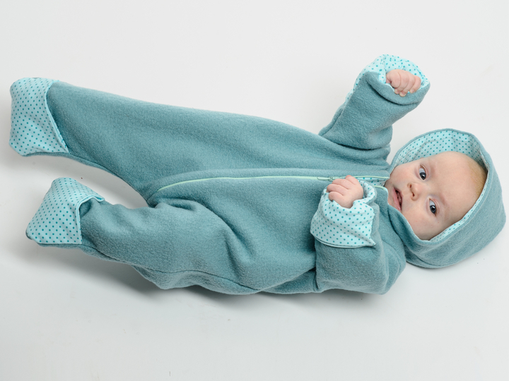 Baby Overall SOLE – Kapuze Umschläge 56/62–80/86