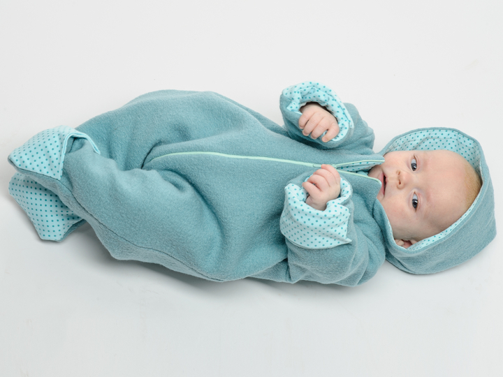 Baby Overall SOLE – Kapuze Umschläge 56/62–80/86