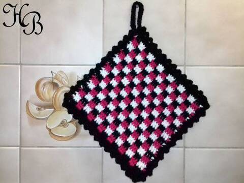 Topflappen Karo - Häkelanleitung