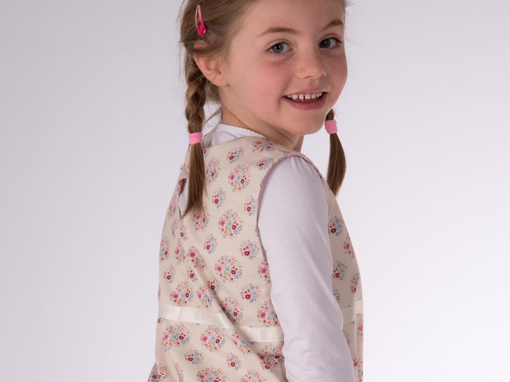 Reversible Baby Girls Dress Sewing Pattern PDF ELENA 