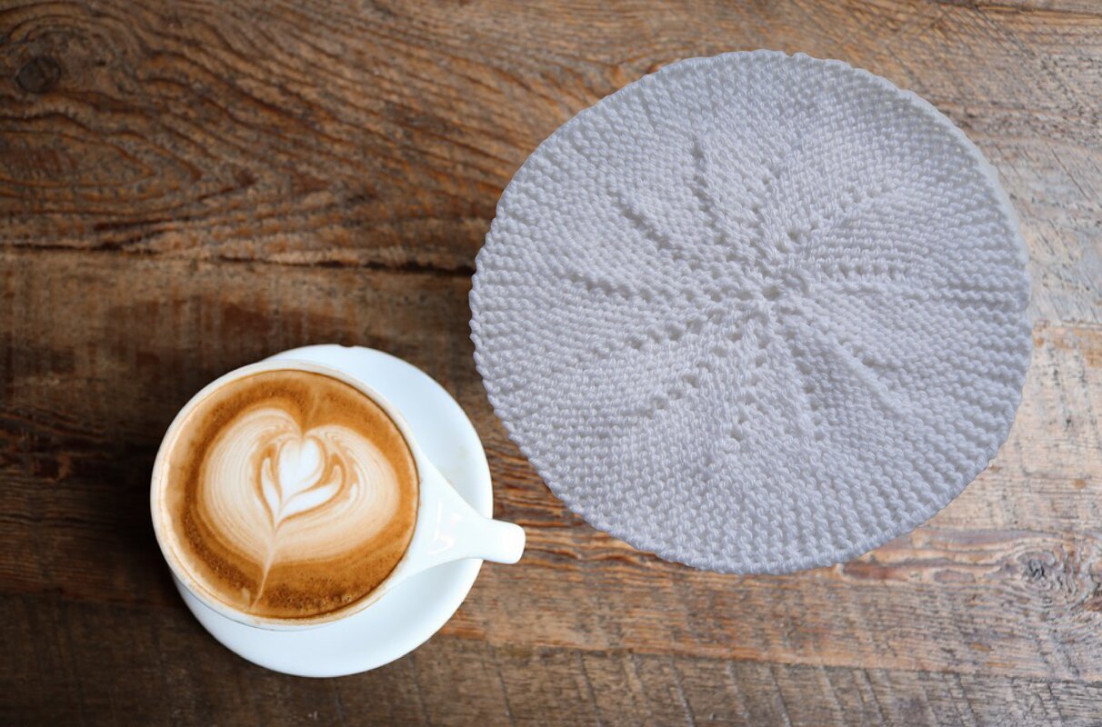 Strickanleitung Runddeckchen Durchmesser 22 cm -  ohne Nadelspiel