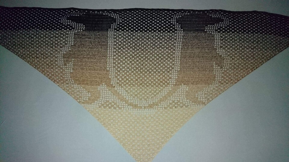 Motivtuch Erdmännchen, Dreieckstuch, Häkelanleitung