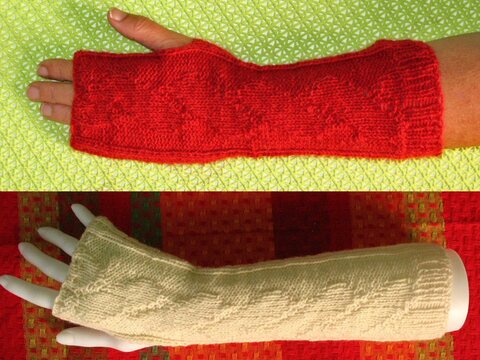 Strickanleitung für Armstulpen mit falschem Zopfmuster