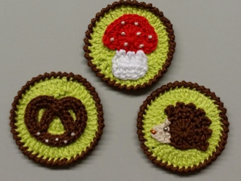 Gehäkelte Aufnäher "Herbst" - Kombianleitung