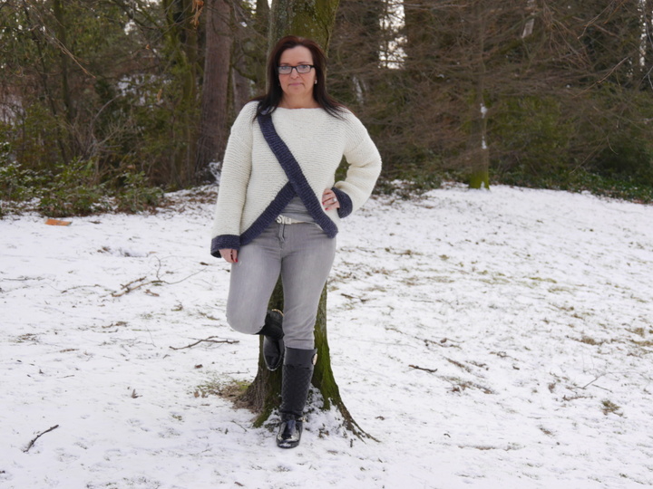 Strickanleitung Pulli Winterzauber oversize für jede Größe leicht anzupassen