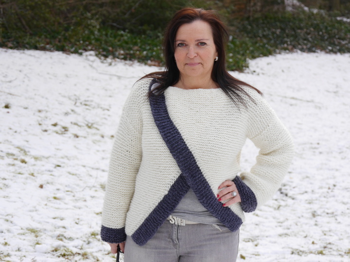 Strickanleitung Pulli Winterzauber oversize für jede Größe leicht anzupassen