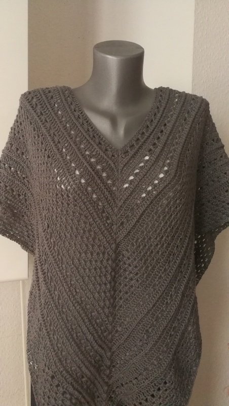 Häkelanleitung Herbst-Poncho / für jede Größe anpassbar