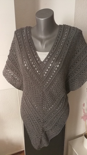 Häkelanleitung Herbst-Poncho / für jede Größe anpassbar